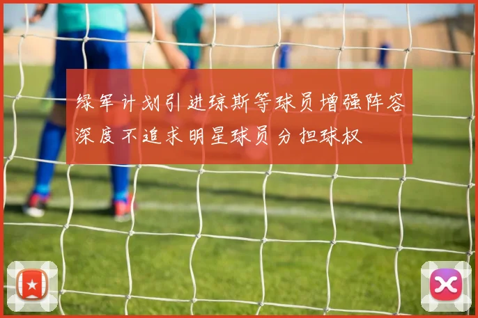 绿军计划引进琼斯等球员增强阵容深度不追求明星球员分担球权